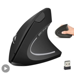 Ergonomic vertical wireless mouse for comfortable use