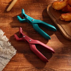 Silicone bowl holder clip for handling hot dishes safely