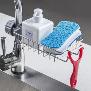 Stainless Steel Tape Basket rust-resistant modern storage organizer for kitchen bathroom wall-mounted durable steel basket.