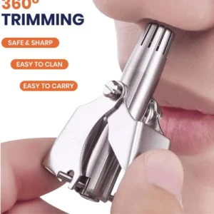Mini Manual Nose Hair Trimmer Stainless Steel Portable Safe Grooming Tool for Men and Women.